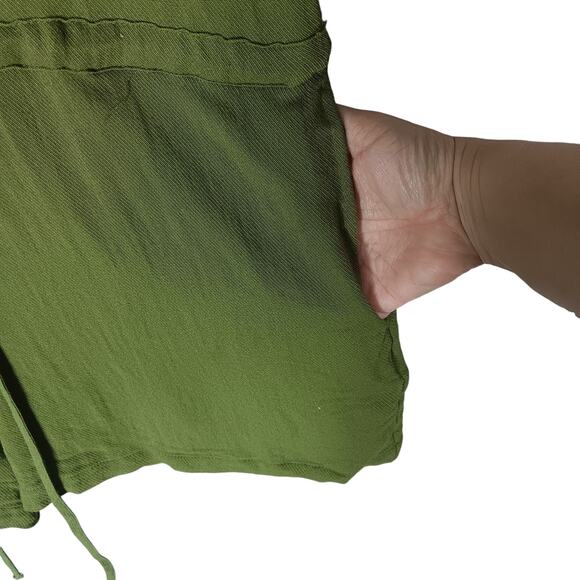 CodeXMode Romper Size Medium Olive Green Pull on Short Sleeve Button Up Pockets - Picture 5 of 12